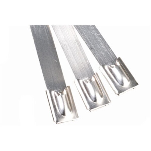 Techflex Cable Tie, 7-1/2 in L, Silver, Stainless Steel, 100 lb Strength SSS7.50SV8 - main